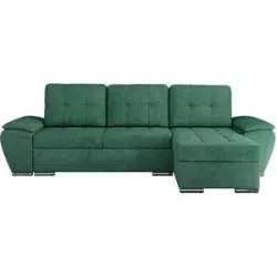 Höffner Ecksofa mit Schlaffunktion Umbria ¦ grün ¦ Maße (cm): B: 271 H: 85