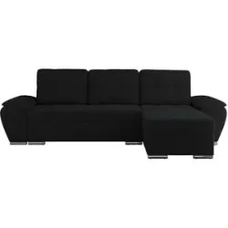 Höffner Ecksofa mit Schlaffunktion Umbria ¦ schwarz ¦ Maße (cm): B: 271 H: 85