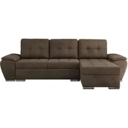 Höffner Ecksofa mit Schlaffunktion Umbria ¦ braun ¦ Maße (cm): B: 271 H: 85