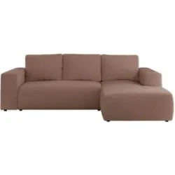 Höffner Ecksofa Beige mit Schlaffunktion Trentino ¦ rosa/pink ¦ Maße (cm): B: 266 H: 89
