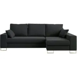 Höffner Ecksofa mit Schlaffunktion Dorain ¦ grau ¦ Maße (cm): B: 242 H: 85