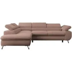 Höffner Ecksofa mit Schlaffunktion Peter ¦ rosa/pink ¦ Maße (cm): B: 273 H: 76