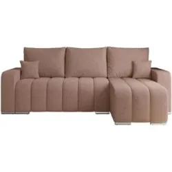 Höffner Ecksofa mit Schlaffunktion Kirasso ¦ rosa/pink ¦ Maße (cm): B: 245 H: 86