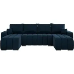Höffner Wohnlandschaft mit Schlaffunktion Kirasso ¦ blau ¦ Maße (cm): B: 320 H: 86