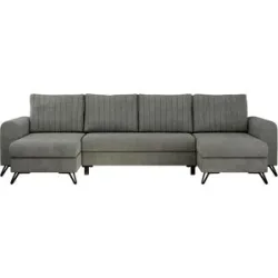 Höffner Wohnlandschaft Grau   ¦ grau ¦ Maße (cm): B: 312 H: 90