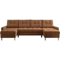 Höffner Wohnlandschaft mit Schlaffunktion Astra ¦ orange ¦ Maße (cm): B: 290 H: 75