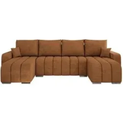 Höffner Wohnlandschaft mit Schlaffunktion Kirasso ¦ orange ¦ Maße (cm): B: 320 H: 86