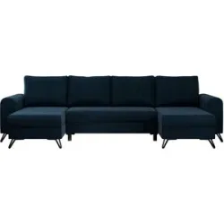 Höffner Wohnlandschaft Dunkelblau   ¦ blau ¦ Maße (cm): B: 312 H: 90