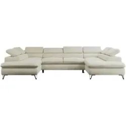 Höffner Wohnlandschaft  Peter ¦ beige ¦ Maße (cm): B: 346 H: 76