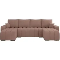 Höffner Wohnlandschaft mit Schlaffunktion Kirasso ¦ rosa/pink ¦ Maße (cm): B: 320 H: 86