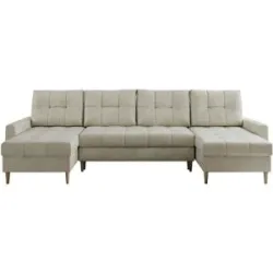 Höffner Wohnlandschaft mit Schlaffunktion Astra ¦ beige ¦ Maße (cm): B: 290 H: 75