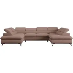 Höffner Wohnlandschaft  Peter ¦ rosa/pink ¦ Maße (cm): B: 346 H: 76