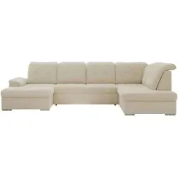 Höffner Wohnlandschaft mit Schlaffunktion Madrito ¦ beige ¦ Maße (cm): B: 323 H: 89