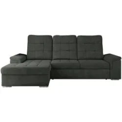 Höffner Ecksofa mit Schlaffunktion Madrito ¦ grau ¦ Maße (cm): B: 256 H: 89