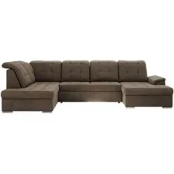 Höffner Wohnlandschaft mit Schlaffunktion Madrito ¦ braun ¦ Maße (cm): B: 323 H: 89