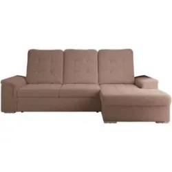 Höffner Ecksofa mit Schlaffunktion Madrito ¦ rosa/pink ¦ Maße (cm): B: 256 H: 89