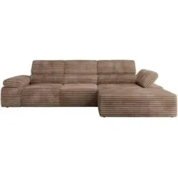 Höffner Ecksofa mit Sitzvorzug Rilasso ¦ braun ¦ Maße (cm): B: 296 H: 66