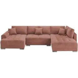 Höffner Wohnlandschaft mit Schlaffunktion Lemie ¦ rot ¦ Maße (cm): B: 356 H: 85 T: 218.0