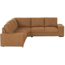 Höffner Ecksofa in Lederoptik Reneé ¦ braun ¦ Maße (cm): B: 280 H: 90 T: 280.0