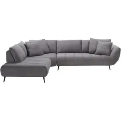 Bobb Ecksofa mit Sitztiefenverstellung Carly Novaspring ¦ grau ¦ Maße (cm): B: