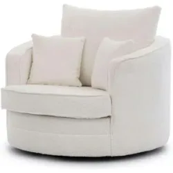 S-STYLE Drehsessel  Ted ¦ weiß ¦ Maße (cm): B: 107 H: 94
