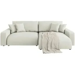 S-STYLE Ecksofa  Emma ¦ beige ¦ Maße (cm): B: 234 H: 78