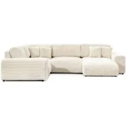 S-STYLE Wohnlandschaft XXL  Mollis ¦ beige ¦ Maße (cm): B: 316 H: 77