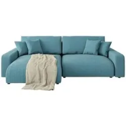 S-STYLE Ecksofa  Emma ¦ türkis/petrol ¦ Maße (cm): B: 234 H: 78