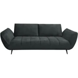 Bobb Sofa 2 5 -sitzig mit Sitztiefenverstellung Carly ¦ schwarz ¦ Maße (cm): B: