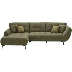 Bobb Ecksofa  Lazlo ¦ grün ¦ Maße (cm): B: 320 H: 97 T: 221.0