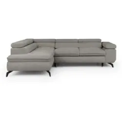 S-STYLE Ecksofa mit Schlaffunktion Bonnie ¦ grau ¦ Maße (cm): B: 275 H: 76