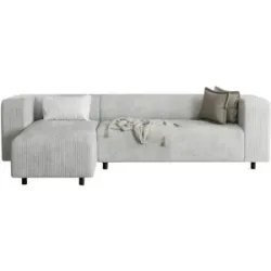 S-STYLE Ecksofa  Oskar ¦ grau ¦ Maße (cm): B: 240 H: 65