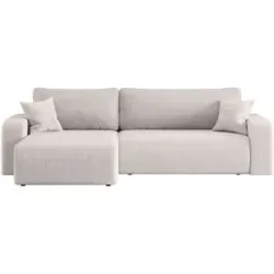 Höffner Ecksofa mit Schlaffunktion Pianio ¦ beige ¦ Maße (cm): B: 272 H: 82