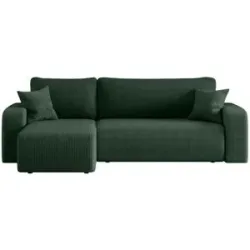Höffner Ecksofa mit Schlaffunktion Pianio ¦ grün ¦ Maße (cm): B: 244 H: 82