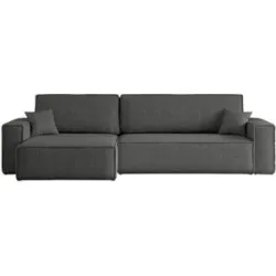 Höffner Ecksofa mit Schlaffunktion Carl ¦ grau ¦ Maße (cm): B: 272 H: 82