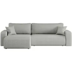 Höffner Ecksofa mit Schlaffunktion Pianio ¦ grau ¦ Maße (cm): B: 272 H: 82
