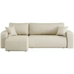 Höffner Ecksofa mit Schlaffunktion Pianio ¦ beige ¦ Maße (cm): B: 244 H: 82