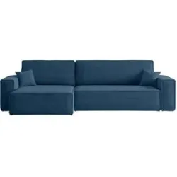 Höffner Ecksofa mit Schlaffunktion Carl ¦ blau ¦ Maße (cm): B: 272 H: 82
