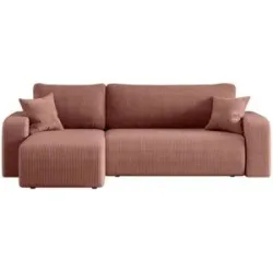 Höffner Ecksofa mit Schlaffunktion Pianio ¦ braun ¦ Maße (cm): B: 244 H: 82
