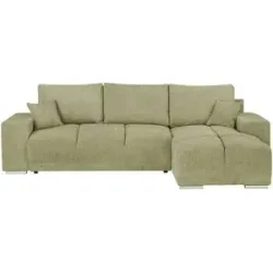 uno Ecksofa mit Schlaffunktion Barco ¦ grün ¦ Maße (cm): B: 296 H: 89 T: 182.0