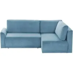 Höffner Ecksofa mit Schlaffunktion Malyn ¦ blau ¦ Maße (cm): B: 235 H: 90 T: 160.0
