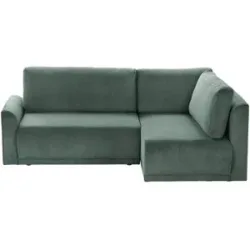 Höffner Ecksofa mit Schlaffunktion Malyn ¦ grün ¦ Maße (cm): B: 235 H: 90 T: 160.0