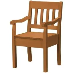maison bleue Holzstuhl mit Armlehne Bendix ¦ holzfarben ¦ Maße (cm): B: 53,9 H: