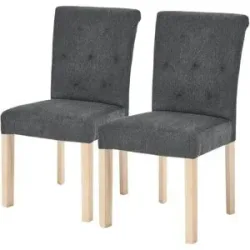 Woodford Esszimmerstuhl im 2er Set Messena ¦ grau ¦ Maße (cm): B: 46 H: 97 T:
