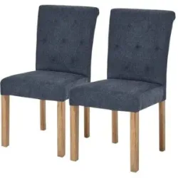 Woodford Esszimmerstuhl im 2er Set Messena ¦ blau ¦ Maße (cm): B: 46 H: 97 T: