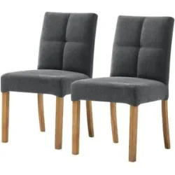 Woodford Esszimmerstuhl im 2er Set Dakota ¦ grau ¦ Maße (cm): B: 48 H: 89 T: