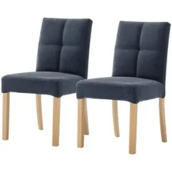 Woodford Esszimmerstuhl im 2er Set Dakota ¦ blau ¦ Maße (cm): B: 48 H: 89 T: