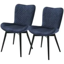 Gray & Jones 2er Set Esszimmerstuhl mit Diamant-Steppung Tierra Fuego Two ¦ blau