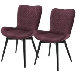 Gray & Jones 2er Set Esszimmerstuhl mit Diamant-Steppung Tierra Fuego Two ¦ rot