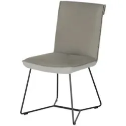 Koinor Kufenstuhl Leder  Schwof ¦ grau ¦ Maße (cm): B: 48 H: 90 T: 64.0